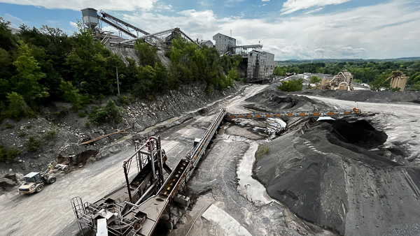 elements being processed at wet plant