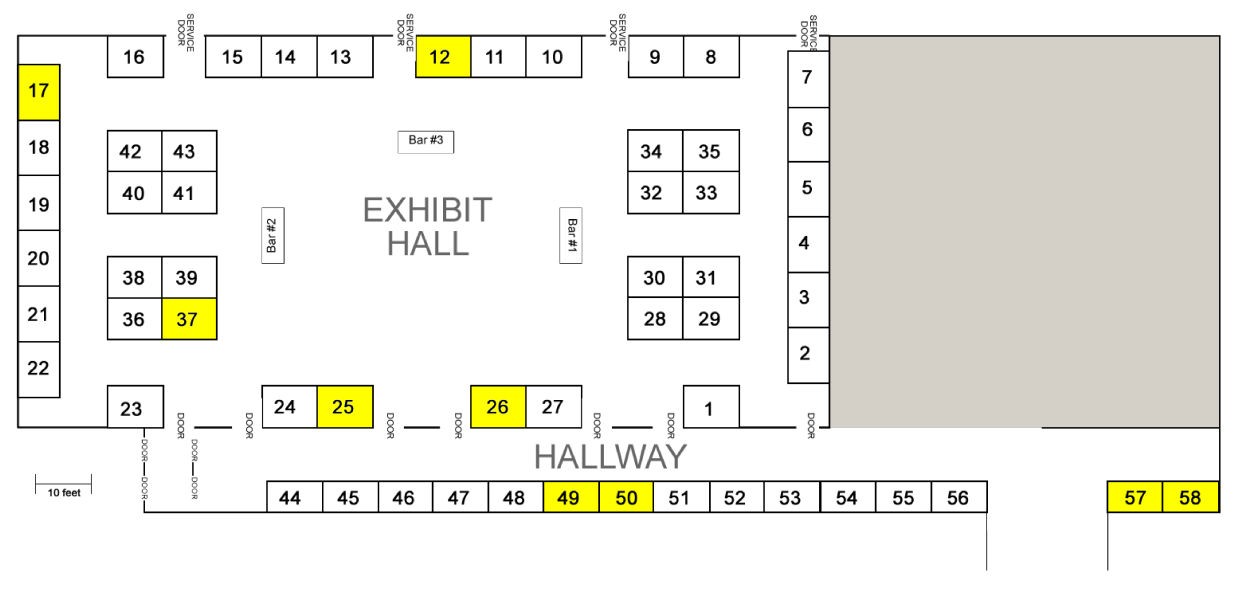 map of exhibit hall booth locations