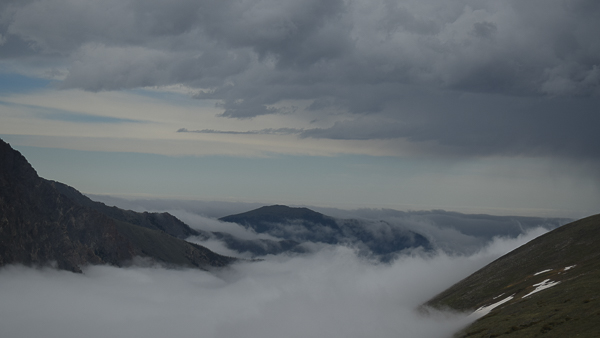 Cloud cover at Rocky Mountain National Park