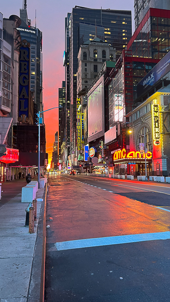 early morning New York street