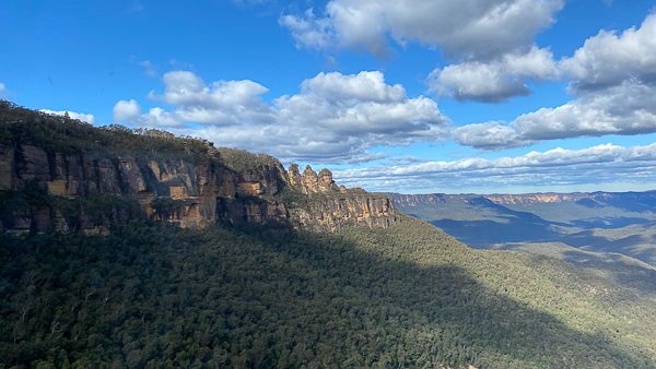 Three Sisters rock formation in the Blue Mountains of Australia