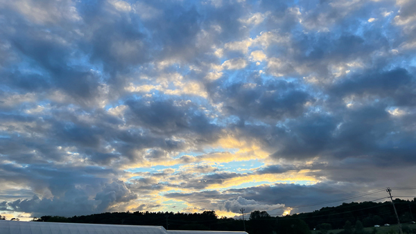 Cloudy sky at dusk