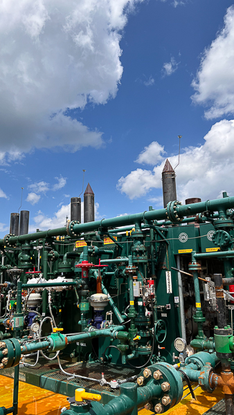 natural gas separators in the field