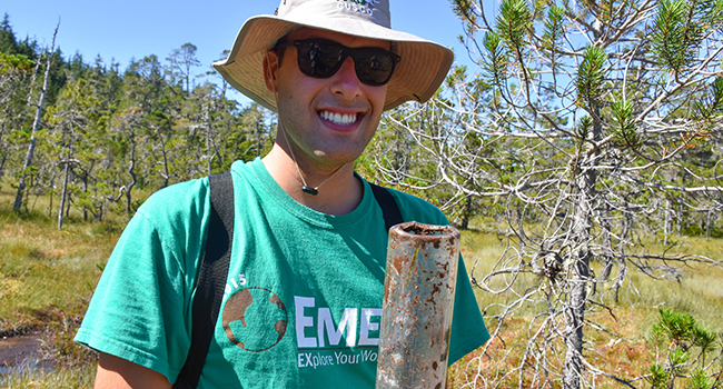 Student in the field