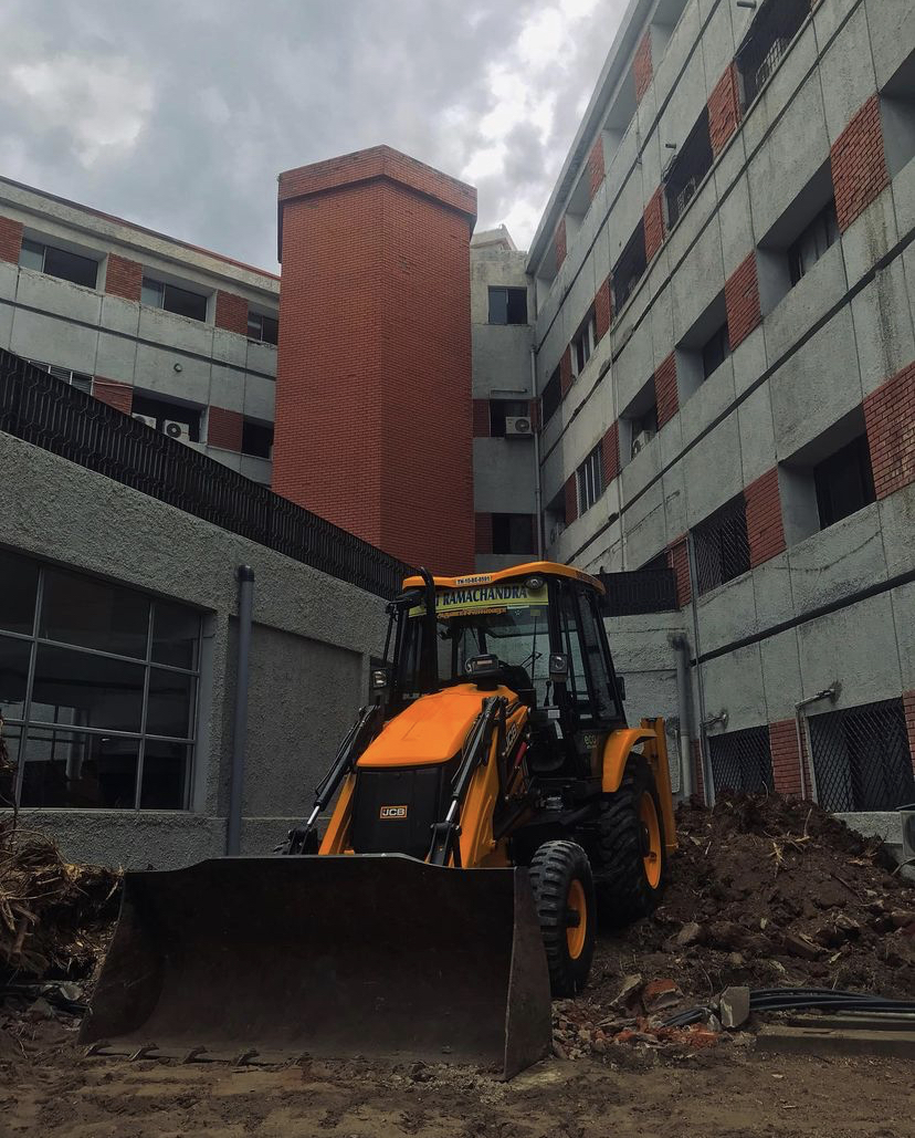 JCB doing shallow digging