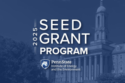 2025 Seed Grant graphic overlay in front of photo of Old Main.