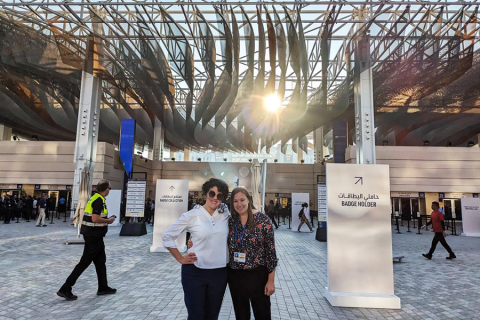 Olivia McMahon and Brandi Robinson at the United Nations Framework Convention on Climate Change Olivia McMahon and Brandi Robinson