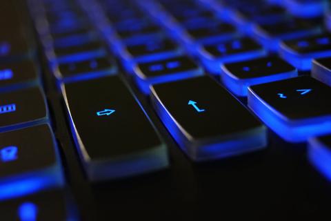 Keyboard glowing