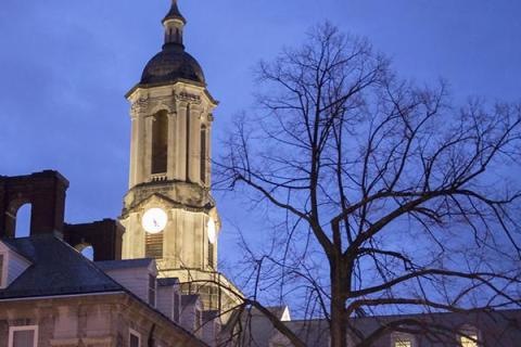 Old main at night