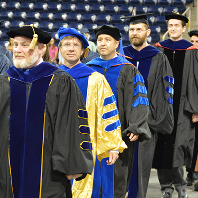 Faculty at graduation